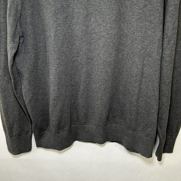 Nautica V Neck Sweater Mens Size XL Gray Long Sleeve Embroidered Logo Knit NWT - Picture 3 of 10